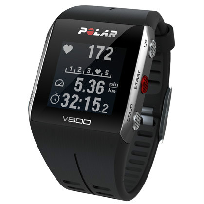 Polar V800 GPS sporthorloge met hartslagsensor zwart/grijs POLARV800HRMZW/GR